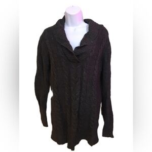 Cozy Charcoal Cable Knit Sweater